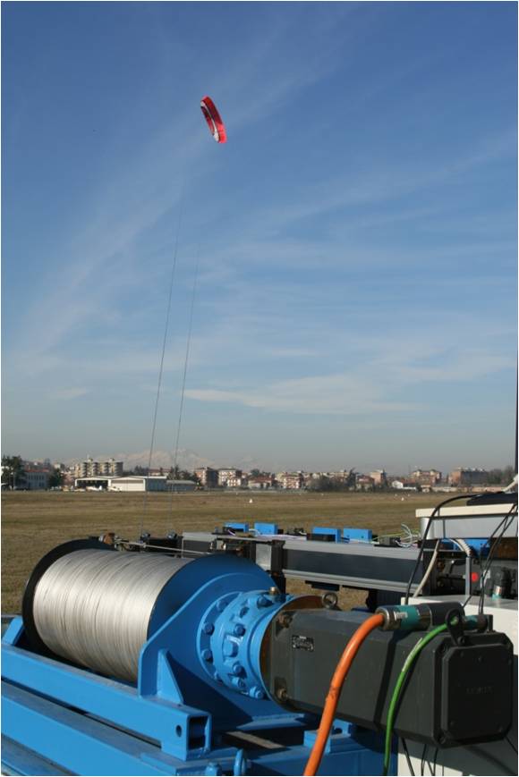 Kite Steering Unit 1 durante i test